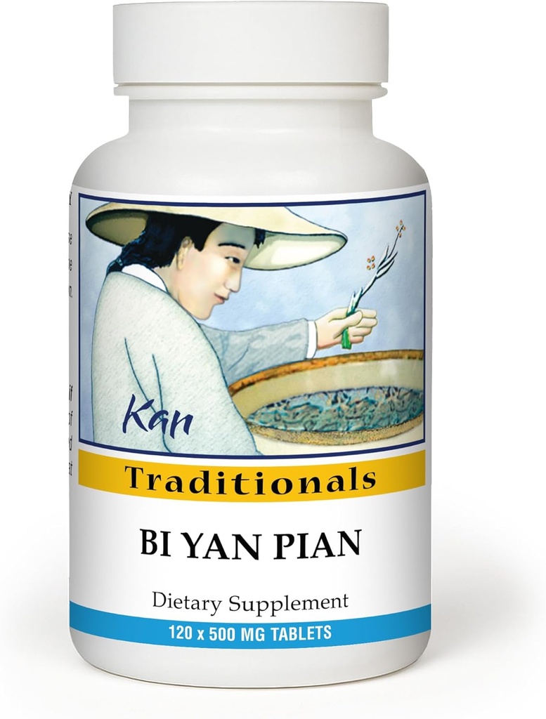 Kan Herb Company Bi Yan Pian - Sinusの健康のための伝統的な中国草の方式、サポート明確な鼻の通路、消去の季節的な不快感、草の補足、120のタブレット
