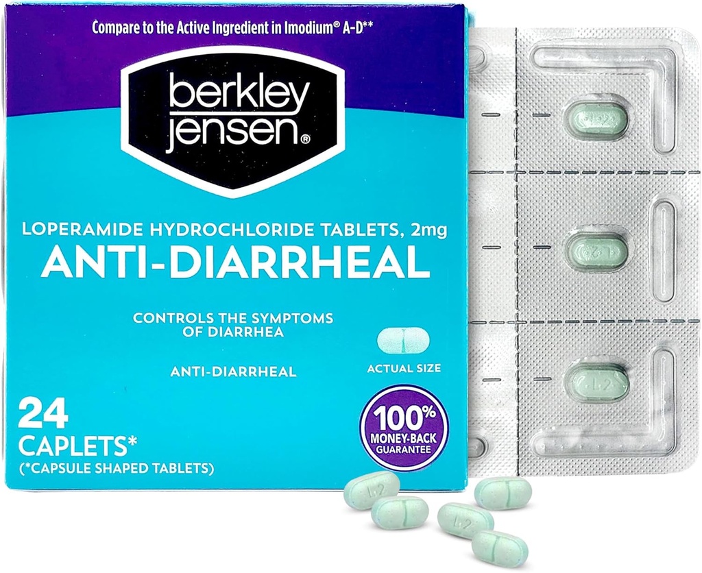 berkley の jensen の反Diarrheal の薬 - Loperamide の塩酸塩 2 の mg の Diarrhea の救助の小冊子 - 旅行者の Diarrhea を含む Diarrhea の制御症状、容易にSwallow の反Diarrhea の丸薬、24 の Ct