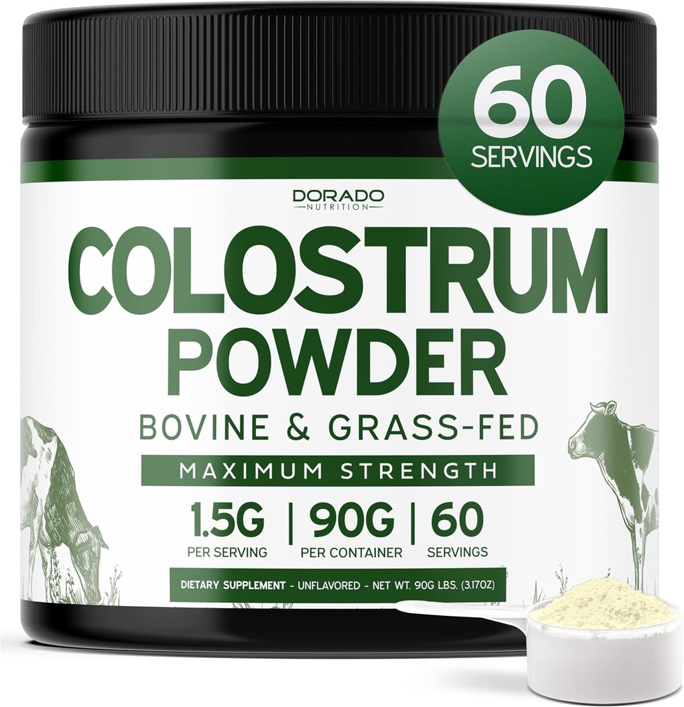 Colostrumの補足の粉90g (60は1.5g純粋な牛牛のColostrum Std.の与えます20% IgGの免疫グロブリンを含んでいるため)草の供給の粉-充填剤無し、第三者はテストしました、不燃性及び米国は作りました