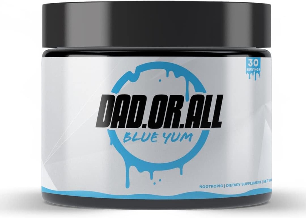 DADORALLエネルギーおよび焦点のための向知性の粉 | 向知性補足、200mgカフェインと砂糖の焦点のエネルギー飲み物の組合せ無し、大人のための5gのスクープ、5.29のオウンス、(青いユム、30のサービングのパック 1)