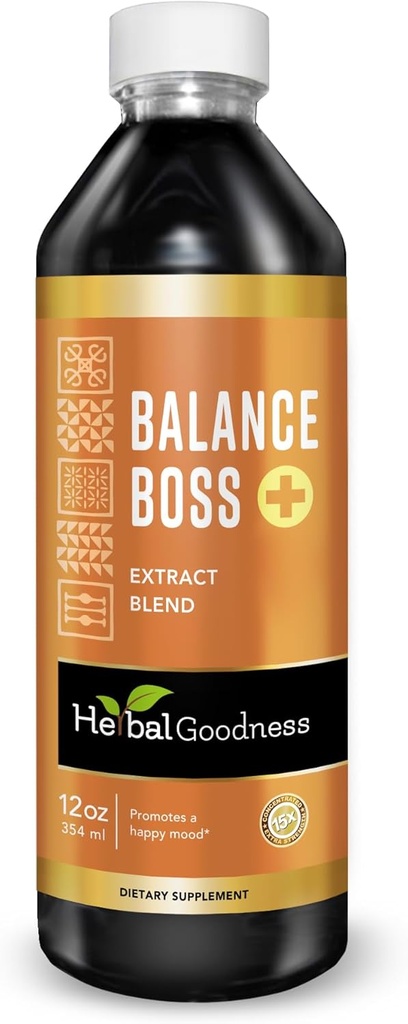 ハーバル・グッドネス・ハッピー・ムード・サポート・サプリメント - セント・ジョンズ・ワースは、リラックスとカルムネス、ロゼア・バランス・ボス12 Flを促進します。 OZ