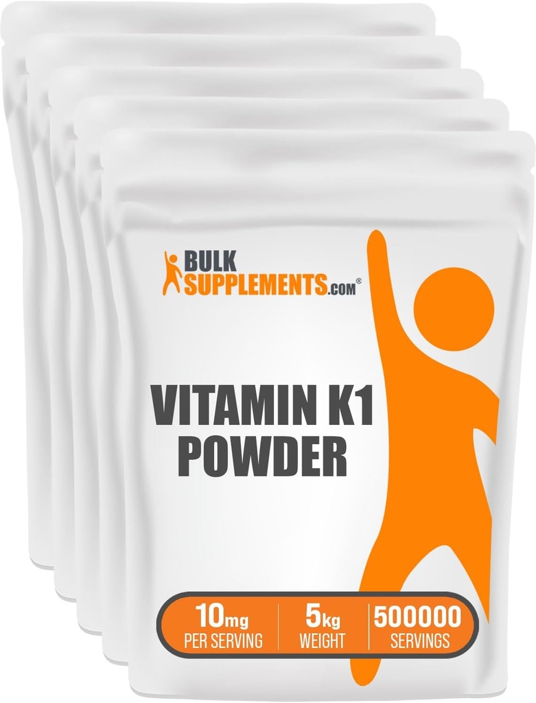 BulkSupplements.comビタミンK1パウダー - 骨と心臓の健康サポートのためのビタミンK1サプリメント - グルテンフリー、サービングあたり10mg、1kg(2.2ポンド)(パッケージ1)