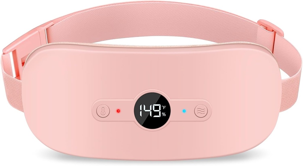 期間のためのNOWISHのヒート パッドは痛みの軽減、6つの熱レベルおよび6つのマッサージ モードと再充電可能な携帯用電気コードレスの月経のヒート パッド、女性のためのクリスマスのギフト、ピンクをからかいます