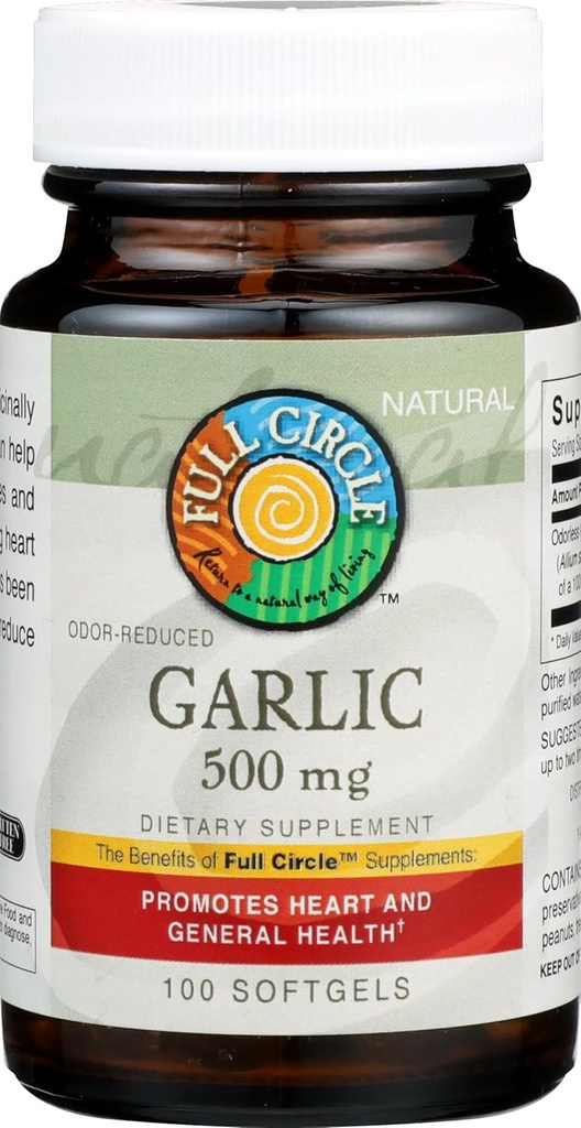 完全な円、ニンニク、臭気誘発、500のMg、Softgelsの100の計算