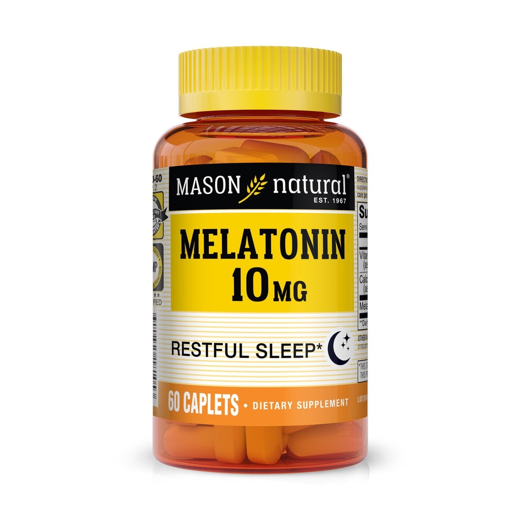MASON NATURALのメラトニンB6及びカルシウム、自然な睡眠の援助、サポート残りの睡眠、60のタブレットとの3 mg