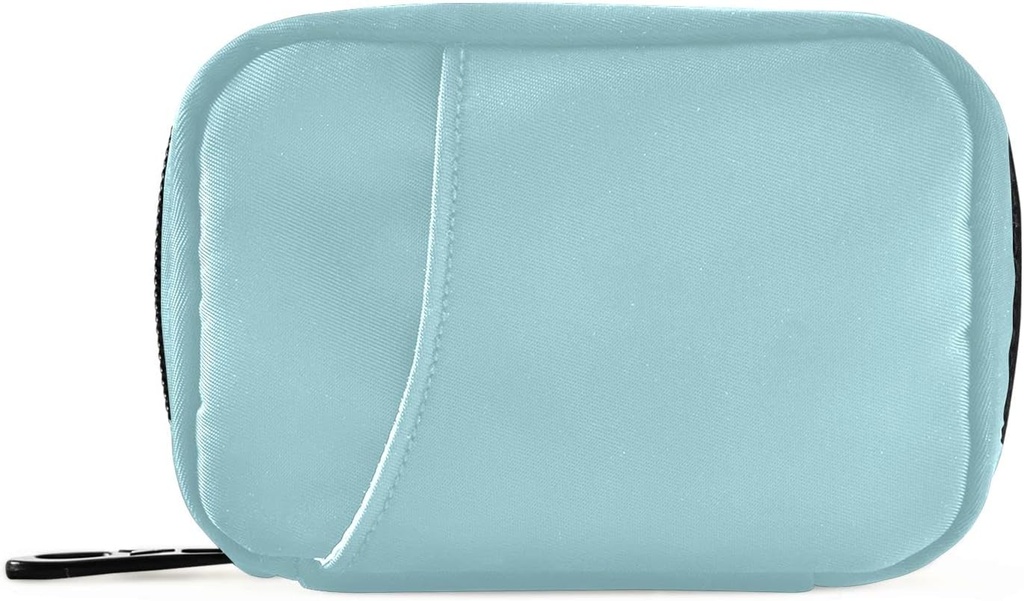 Naanle Pill Box 7 Day Pill Case Travel Pill Organizer Bag Zipper Portable Weekly Case Compact Size Vitamin Supplement Holder, Solid Color Sky Blue 4.6 x 3.14 x 1.88 Inch 1.0 Count 0.12 kilograms