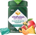 Vitafusionの柔らかい咀嚼筋肉及び骨サポート (1)、骨及び筋肉サポートのための大人のChewableビタミンD、個人的に包まれる、熱帯の融合の味、30の咀嚼、30日の供給