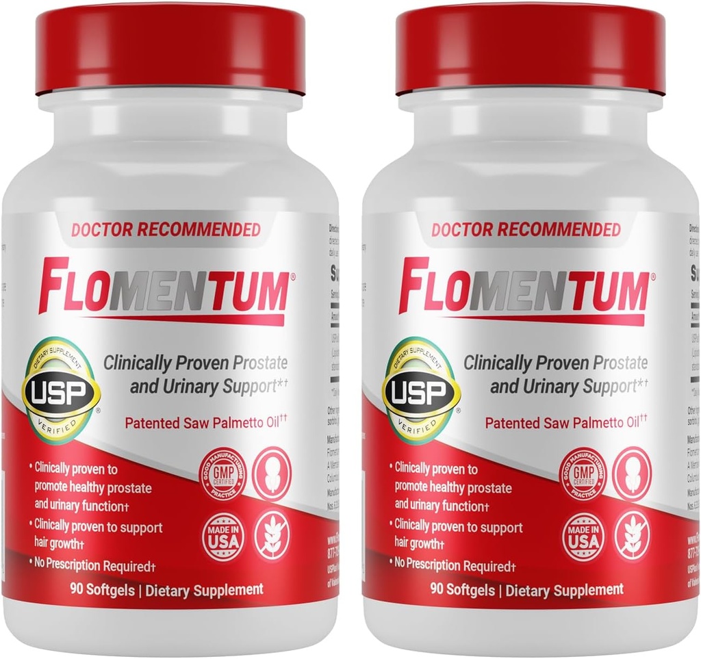 Flomentum® は、男性の前立腺サプリメントのためにパルメットを見た | 男性の健康のための前立腺サポートサプリメント | USP 確認済み - 健康な尿の流れと尿機能 - 320mg 一度毎日 (180 カウント)