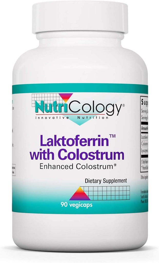 Colostrumの補足が付いているNuctricology Laktoferrin - Lactoferrin、Bovine Colostrum、IgG、IGA、IgMの野菜カプセル- 90の計算