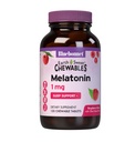 Bluebonnet栄養EarthSweet Melatonin 1mg高速活性クイック分解ナイトタイムリラクゼーション&レストフル睡眠サポート - 睡眠補助金 - グルテンフリー、ビーガン - ラズベリー味 - 120Chewable錠