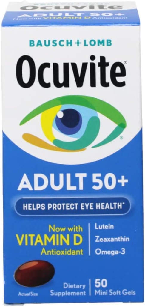 Bausch & Lomb Ocuvite 大人 50 + 目のビタミン & ミネラルSoftgels 50 ea (パッケージ 12)