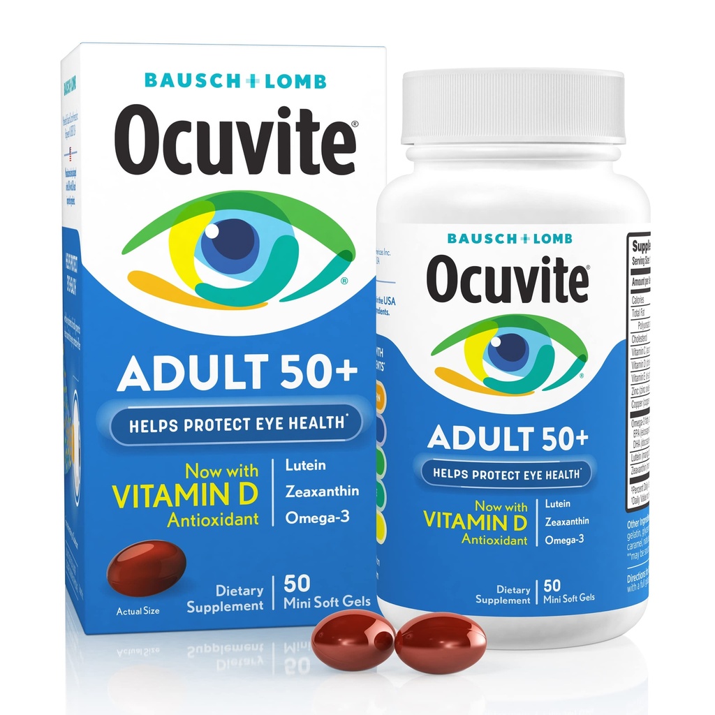 Bausch & Lomb Ocuvite 大人 50 + 目のビタミン & ミネラルSoftgels 50 ea (パッケージ 12)