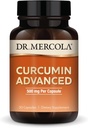 Dr. Mercola Curcumin Advanced - 500 mg Curcumin Root Extract - 95% Curcuminoids - For Vision Health, Digestion & Focus - Sustained Release - Non-GMO、グルテンフリー&大豆フリー - 30カプセル(30サービング)