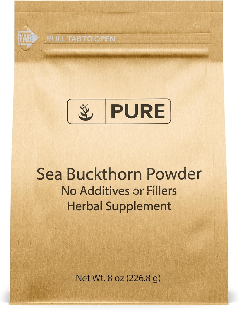 Pure Original Ingredients Sea Buckthorn (8oz) Traditional Supplement, Tart Berry Taste, Non-GMO