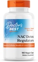 Doctor's Best Nac Detox Regulators with seleno excell, Non-GMO, Vegetarian, Gluten&Soy Free, 180 Veggie Caps, 180Count