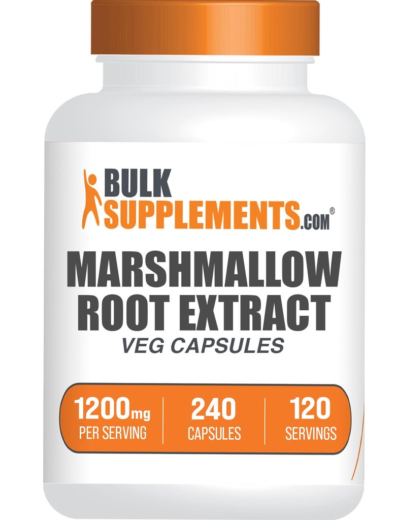 BulkSupplements.com マシュマロルート抽出カプセル - ハーブサプリメント、マーマロルート1200mg - グルテンフリー、サービングあたり2カプセル、240カウント(パッケージ1)