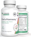 Eve's Harmony Menopause Supplement、Sony Isoflavones、ブラックコホッシュ&レッドラズベリー、非GMOナチュラルPMS&メノポサール症状サポート、60カプセル