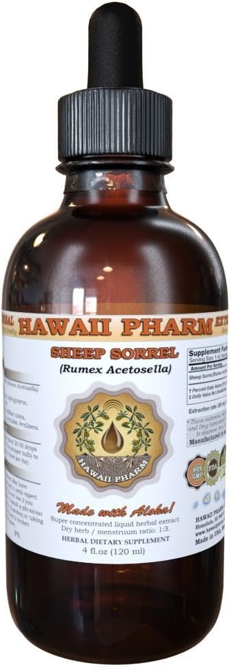 HawaiiPharm SheepのSorrelの液体のエキス、有機のヒツジのSorrel (Rumexのアセテート) Tincture、米国でなされる草の補足、2つのfl.oz
