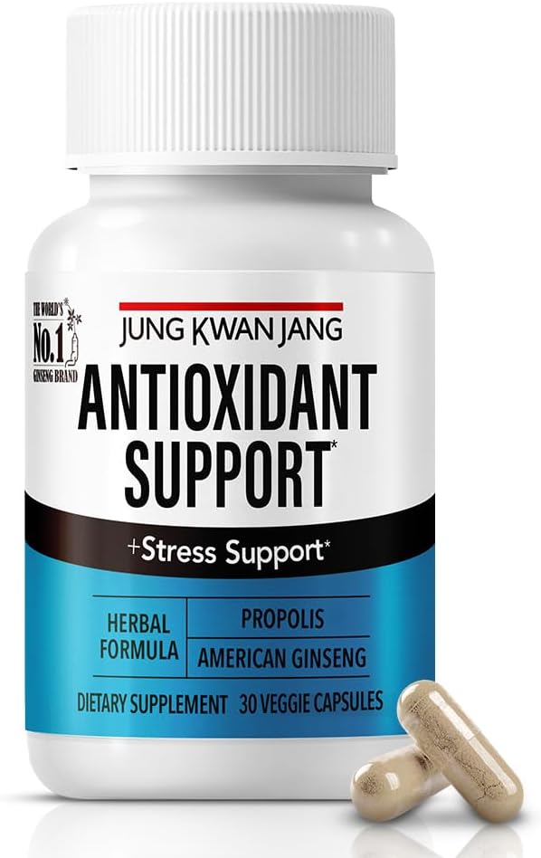 JungKwanJangの酸化防止サポート ブレンド-プロポリス(229mg)およびアメリカのGinseng (143mg)、人および女性のための30カプセルのブーストの免除およびエネルギー