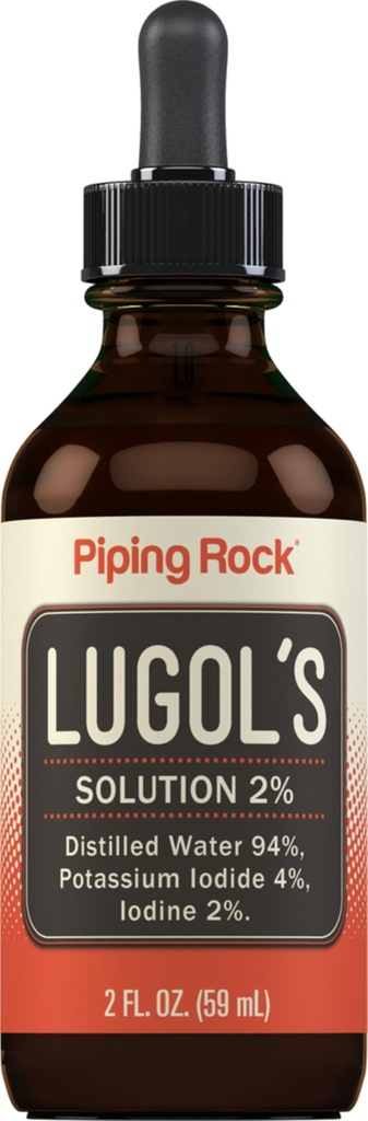 ルゴルスヨウ素ドロップ 2% 2 fl oz | 液体サプリメント | カリウムヨウ素 4% | ピッピングロック