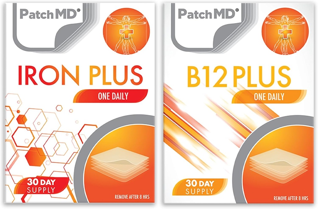 アイアンプラス&B12プラストップパッチバンドル - 30日の供給
