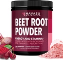 Organic Beet Root Powder with Vitamin B12 & Coryceps - Nitric Oxide Supplement - Beetroot Powder for Energy & Post Workout Recovery - Mix with Water or Smoothies, Cherry Berry Flavor - 30 Servings