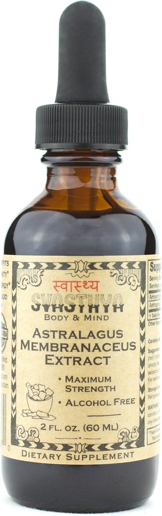 SVASTHYA BODY&MIND Astragalus Membranaceusの液体のエキス-Boostsの免疫システム及び精神的な明快さ、米国、GMP、2のozでなされる自然な治癒及び圧力救助