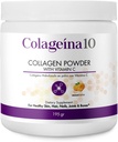 Colageina 10 ビタミンC(195 gr) - オレンジ味 - 健康な肌、髪、爪、関節、および骨のためのアンチエイジングサプリメント