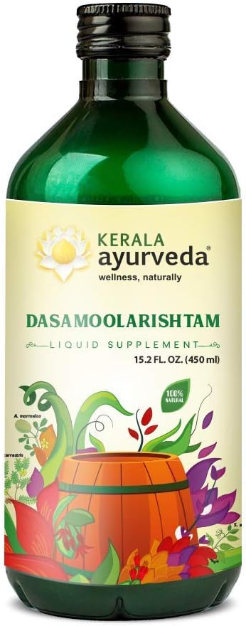 Kerala Ayurveda Dasamoolarishtam - 健康な消化のためのAyurvedicの液体の補足、バランスの取れたエネルギー及び健康な呼吸、15.21 Fl Oz