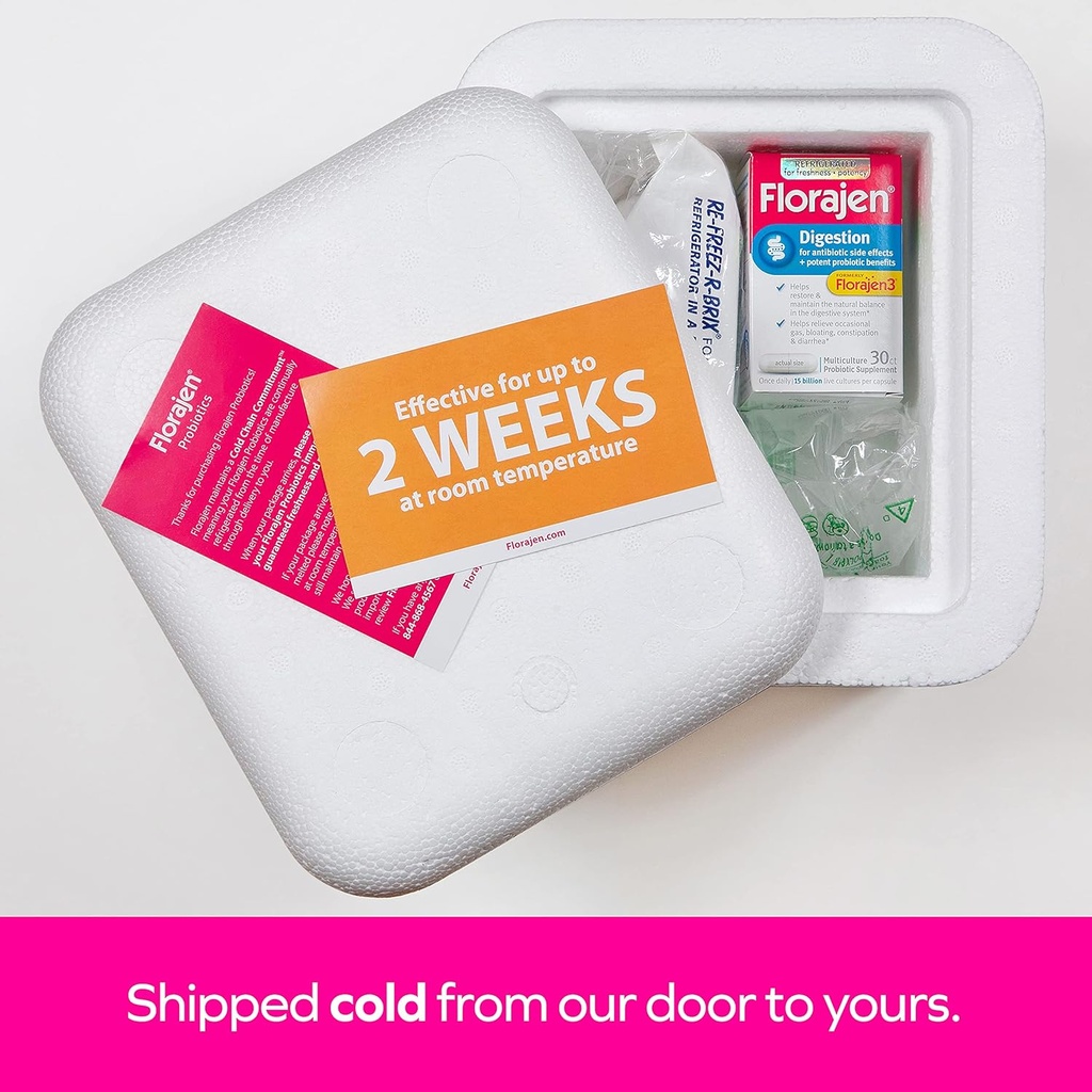 フロラジエン消化プロバイオティクス、大人のための便秘とブロッキング救済とグット健康サプリメント、30カウント(冷蔵)(パッケージ2)