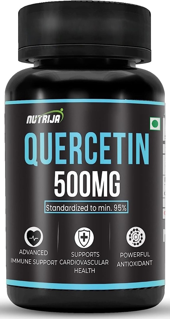 ケルセチン500mgカプセル - 95%に標準化 | 高度に精製され、生物学的に利用可能なサプリメント | ナチュラルバイオフラボノイド&強力な酸化防止剤(30カプセル)
