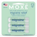 MOXE Migraineの救助の鼻の吸入器、頭痛のための精油及び張力救助、携帯用アロマセラピー、使いやすい、Peppermint、Spearmint、Eucalyptus、ティー・ツリー、米国は3パックを作りました