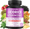 Licorice Capsules with Licorice, Turmeric Root, Ginger Root, Peppermint Leaf, Papaya Fruit- 3 Months Supply