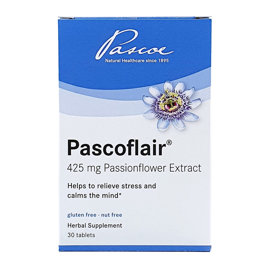 Pascoflair - ハーブ睡眠補助剤は、Reslessness&Nervousnessを取り除くのに役立ちます、ヘルシーで残りの眠りをサポートするマインド - 425 タブレットあたりのパッションフラワーエキス(30錠)
