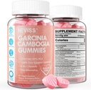 砂糖無料 Garcinia Cambogia Gummies 1000mg 95% HCA with L-カルニチン, ラズベリーケトン, クロム, メタボリズムのための緑のコーヒー豆, エネルギーブースト, 100% 有機エキス, 完全菜食主義者の, いちご味 120 Cts