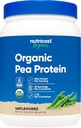 Nutricostオーガニックピープロテインパウダー(1 LB) 無味 - 認定USDAオーガニック、植物からタンパク質、ベジタリアンフレンドリー、グルテンフリー、非GMO