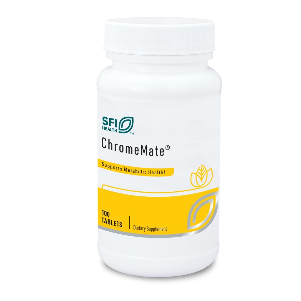 Klaire Labs SFI Health Chromemate - クロムメートクロムポリニコチネート200mcgサプリメント - ナイアシンとクロムのBioavailableフォーム - Hypoallergenic (100錠)