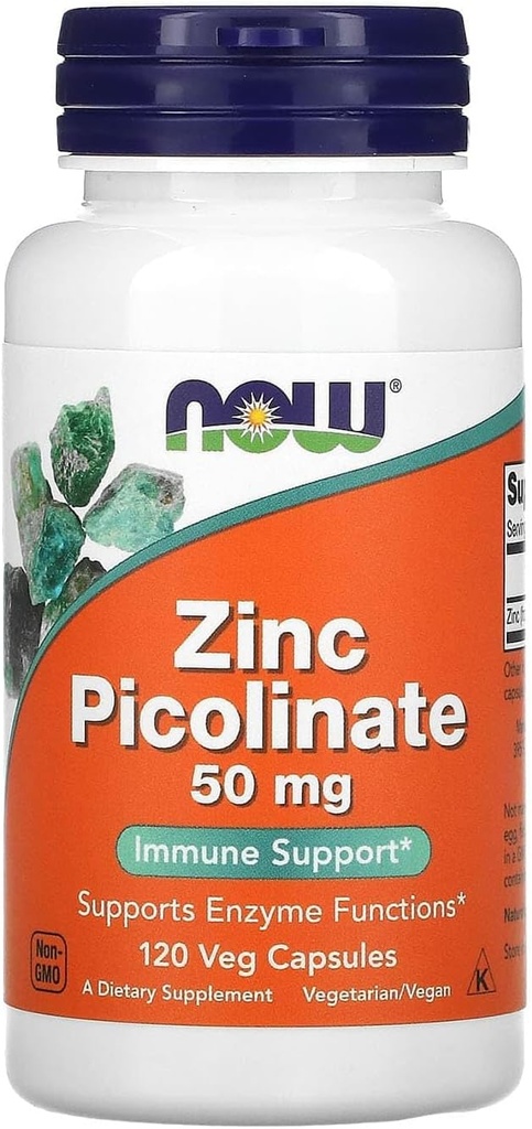 NOWの食糧亜鉛ピコリン酸塩50mg、120のカプセル(2のパック)