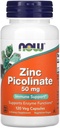 NOWの食糧亜鉛ピコリン酸塩50mg、120のカプセル(2のパック)