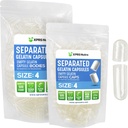 XPRS Nutraのゼラチンのサイズ4はカプセルを分けました-袋で分けられる500の計算のゆとりの小さい空のカプセル-DIYの満たされた丸薬の帽子-サイズ4のゲルの点それあなた自身のビタミンおよび補足の満ちること