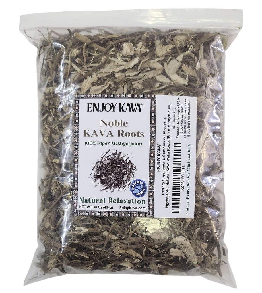 本物の100%ノーブルKAVA - ルートカット&シフテッド(16 Ozバッグ) FIJI諸島から輸入