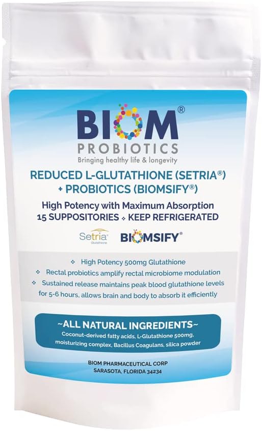 高い効力500mgはL-Glutathione (Setriaのブランド) + Probioticの抑制を減らしました。 強力な酸化防止特性の最高のBioavailableグルタチオン処方。