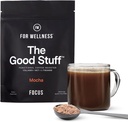 ウェルネス用 グッド・スタフ・フォーカス – モカ・コーヒー・ブースター | ノオトロピック・コラージュ フォーカス・エネルギー・ウェルネス | 非乳製品・ケトフレンドリー・30食