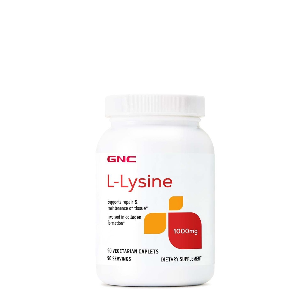 GNC L-Lysine 1000mg - 90 ベジタリアン タブレット (90 のサービング)