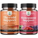 ハーブの副腎および甲状腺サポートコンプレックスの束-甲状腺の健康のための気分の増強物のエネルギー補足および夜のための女性のための完全な草の月経の補足は気分にし、多くを汗をかきます