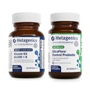 メタジェニックスビタミンD3 10,000 + K (60 Softgels) & UltraFloraコントロールプロバイオティクス(30サービング) - Bone & Heart Healthをサポート - Aids Healthy Bodyコンポジション