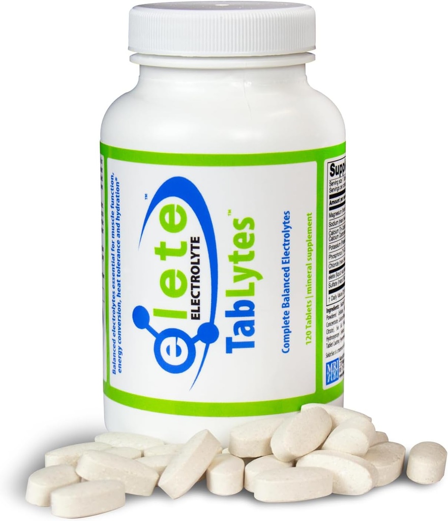 elete Electrolyte Tablets for Quick Recovery & Hydration – 9 Essential Electrolytes & Zero Sugar - Electrolyte Supplements for Supporting Energy, Endurance, and Hydration - 120 High Value Servings