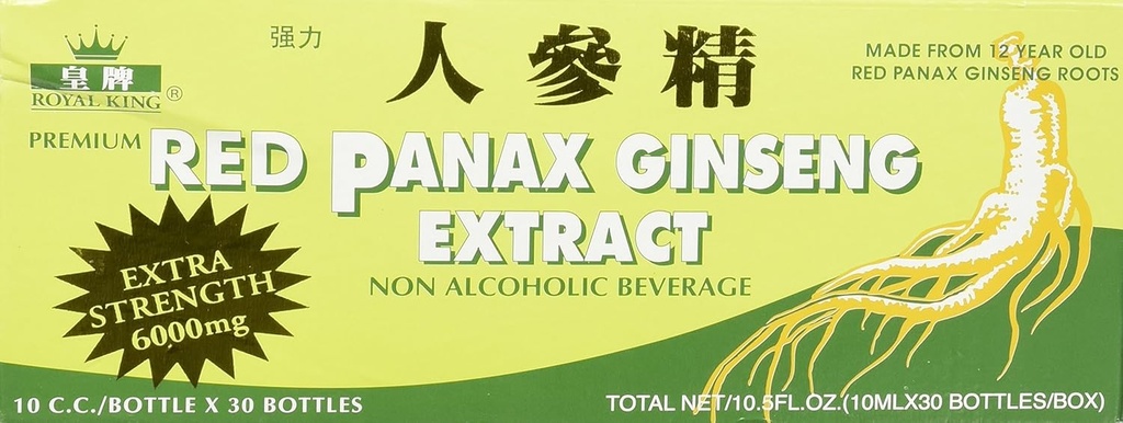ロイヤルキングレッドパナックスジンセンエキス6000mg、0.33 Fl Oz(30のパック)