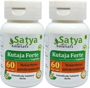 Kutaja Forte Capsules 500 mg. 60 Veg. Capsule | Kutaja (Holarrhena Antidysenterica) Extract Capsules for Men and women | Ayurvedic Herbal Supplement/Remedies | 10:1 Forte (2 Bottles of 60 Capsules)