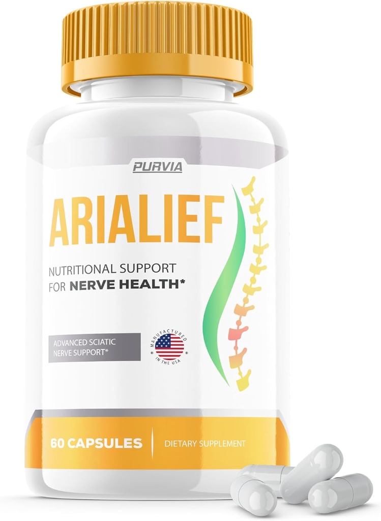 ArialiefのカプセルのSciatica -公式の方式- Arialiefのビタミンの補足の高度の強さの方式、Arariefのカプセルの栄養サポート最高の強さの全面的なウェルネスの検討(60のカプセル)